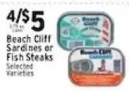 Met Foodmarkets Beach Cliff Sardines or Fish Steaks offer
