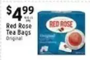 Met Foodmarkets Red Rose Tea Bags Original offer