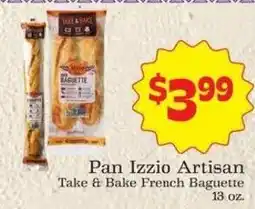 Supermercado Nuestra Familia Pan Izzio Artisan Take & Bake French Baguette offer