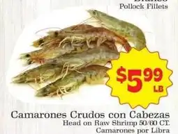 Supermercado Nuestra Familia Head on Raw Shrimp offer