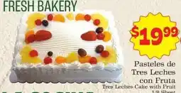 Supermercado Nuestra Familia Fresh Bakery Tres Leches Cake with Fruit offer