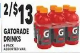 Associated Gatorade drinks offer