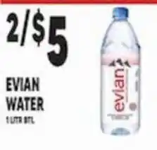 Associated Evian water offer
