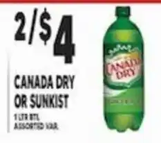 Associated Canada Dry or Sunkist offer