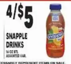 Associated Snapple drinks offer