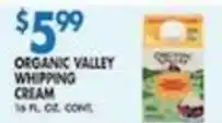 Associated Organic Valley Whipping Cream offer
