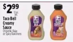 Pioneer Supermarkets Taco Bell Creamy Sauce offer