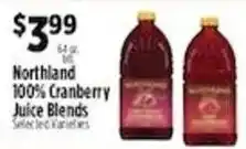 Pioneer Supermarkets Northland 100% Cranberry Juice Blends offer