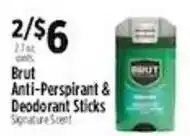 Pioneer Supermarkets Brut anti-perspirant & deodorant sticks offer