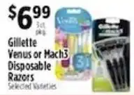 Pioneer Supermarkets Gillette Venus or Mach3 Disposable Razors offer