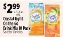 Pioneer Supermarkets Crystal Light On the Go Drink Mix offer