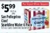 Pioneer Supermarkets San Pellegrino Ciao! Sparkling Water offer