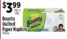 Pioneer Supermarkets Bounty Quilted Paper Napkins offer