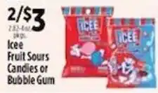 Pioneer Supermarkets Icee Fruit Sours Candies or Bubble Gum offer