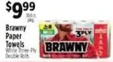 Pioneer Supermarkets Brawny paper towels offer