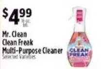 Pioneer Supermarkets Mr. Clean Clean Freak Multi-Purpose Cleaner offer