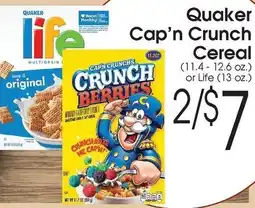 Family Fare Quaker Cap'n Crunch Cereal offer