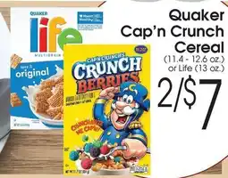 Family Fare Quaker Cap'n Crunch Cereal offer