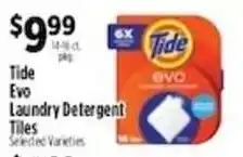 Pioneer Supermarkets Tide Evo Laundry Detergent Tiles offer