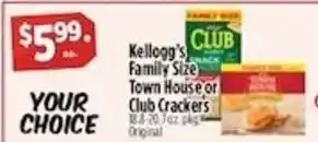 Pioneer Supermarkets Kellogg's Family Size Town House or Club Crackers offer
