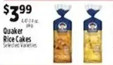 Pioneer Supermarkets Quaker rice cakes offer