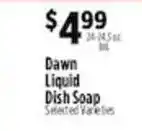 Pioneer Supermarkets Dawn liquid dish soap offer