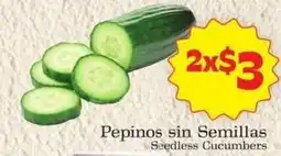 Supermercado Nuestra Familia Seedless Cucumbers offer