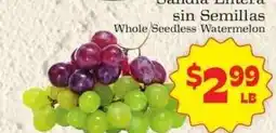 Supermercado Nuestra Familia Whole Seedless Watermelon offer