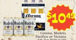 Supermercado Nuestra Familia Corona, Modelo, Pacifico or Victoria offer