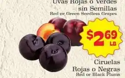 Supermercado Nuestra Familia Red or Green Seedless Grapes offer