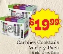 Supermercado Nuestra Familia Carbbliss Cocktails Variety Pack offer