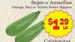 Supermercado Nuestra Familia Orange, Red or Yellow Sweet Peppers offer