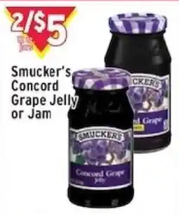 Met Foodmarkets Smucker's Concord Grape Jelly or Jam offer