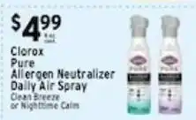 Met Foodmarkets Clorox pure allergen neutralizer daily air spray offer