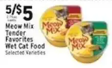 Met Foodmarkets Meow Mix Tender Favorites Wet Cat Food offer