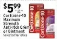 Met Foodmarkets Cortizone-10 Maximum Strength Anti-Itch Crème or Ointment offer