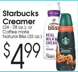 Family Fare Starbucks Creamer offer