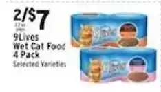 Met Foodmarkets 9 Lives Wet Cat Food offer