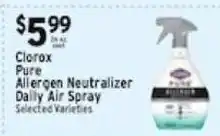 Met Foodmarkets Clorox pure allergen neutralizer daily air spray offer