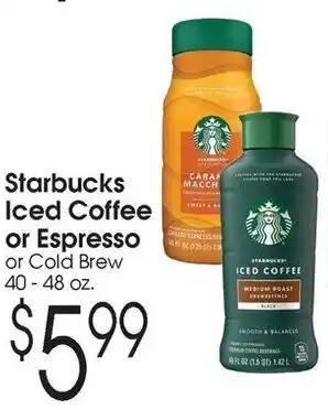 Family Fare Starbucks Iced Coffee or Espresso or Cold Brew offer