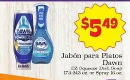 Supermercado Nuestra Familia Dawn jabón para platos offer