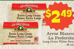 Supermercado Nuestra Familia La Preferida long grain white rice offer