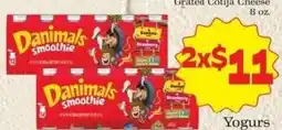 Supermercado Nuestra Familia Danimals smoothie offer
