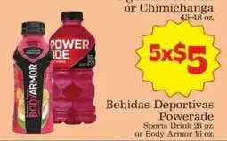Supermercado Nuestra Familia Bod Armor Sports Drink or Powerade Sports Drink offer