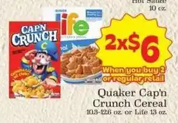 Supermercado Nuestra Familia Quaker Cap'n Crunch Cereal offer