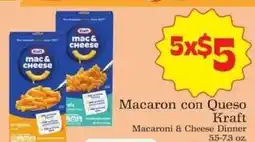 Supermercado Nuestra Familia Kraft Macaroni & Cheese Dinner offer