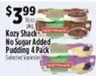 Pioneer Supermarkets Kozy Shack No Sugar Added Pudding offer