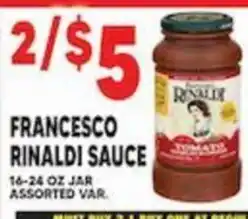 Associated Francesco Rinaldi Sauce offer