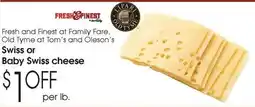 Family Fare Swiss or Baby Swiss cheese offer
