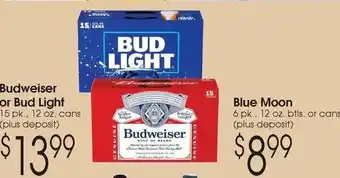 Family Fare Budweiser or Bud Light offer